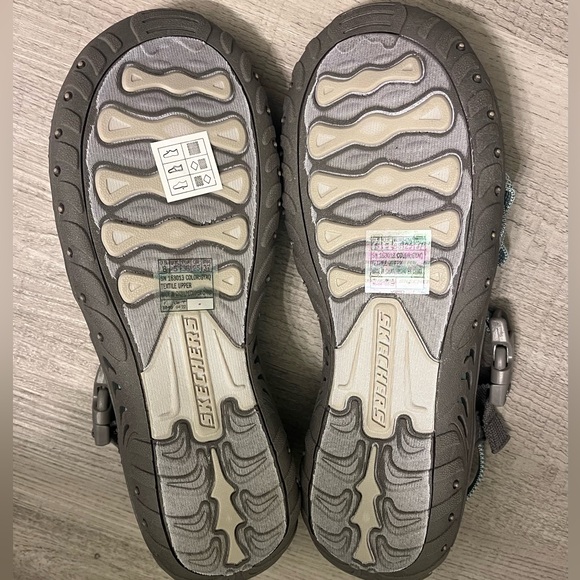 NEW IN BOX 🌷 SKECHERS Women’s Reggae Irie Mon Grey Aqua Vegan Sandal Sz: 8 - Picture 7 of 16